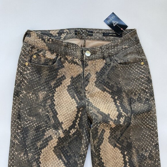 Guess Women’s Sexy Curve Mid Rise Skinny Jeans Make Printed Cropped Leg Size 25 - Picture 5 of 11